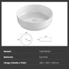 Rundes Keramik-Aufsatzwaschbecken mit elegantem Design für moderne Bäder