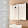 Bad-Spiegelschrank mit 2 Soft-Close-Flügeltüren & kupferfreiem Spiegel, 75–85 × 65 cm