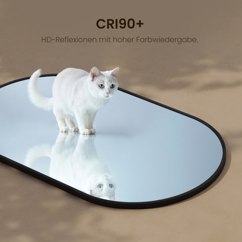 Ovalspiegel OM18 hochauflösendes Glas, kupferfreier und umweltfreundlicher Aluminiumrahmen