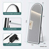 Ganzkörperspiegel mit LED-Beleuchtung & Aluminiumrahmen – dimmbar, 3 Lichtfarben, Stand- & Wandspiegel