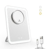 EMKE CM03 Kosmetikspiegel mit Licht, wiederaufladbar, 3X-fache Vergrößerung, 180° drehbar, Touch-Schalter