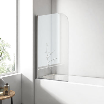 1-teilige Duschwand für Badewannen mit Schwenkfunktion & Nano-Beschichtung