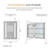 Spiegelschrank mit LED-Beleuchtung, Steckdose & Soft-Close, 1 Tür links angeschlagen