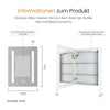 Spiegelschrank mit LED-Beleuchtung, Steckdose & Soft-Close, 1 Tür links angeschlagen