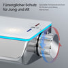 Duschsystem mit Thermostat, Regendusche & Glasablage – Chrom poliert