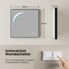 LED‑Badezimmerspiegel mit Anti‑Beschlag & dimmbarer Beleuchtung, schwarzer Rahmen