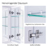 Bad-Spiegelschrank mit 2 Soft-Close-Flügeltüren & kupferfreiem Spiegel, 75–85 × 65 cm