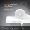 Duschsystem mit Thermostat, runder Kopfbrause & 3-Strahl-Handbrause – in Weiß