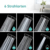 Handbrause mit 6 Strahlarten, Filterfunktion & 1,5 m Edelstahlschlauch