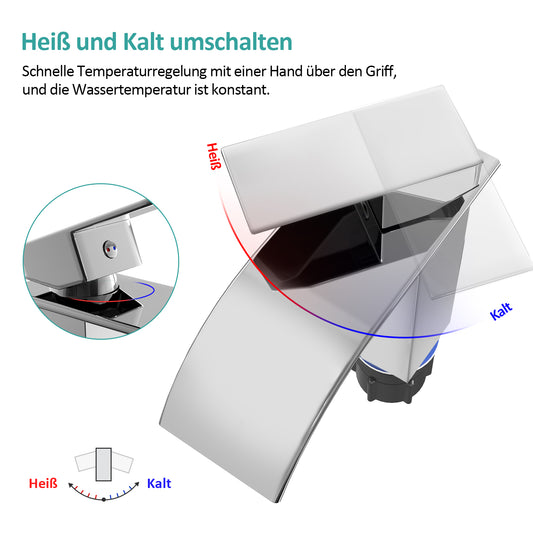 Waschtischarmatur ohne Ablaufgarnitur in Chrom