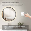 EMKE OLM09 LED-Badezimmerspiegel rund mit Uhr, Anti-Beschlag, neutrales Licht (4300K), dimmbar, Ø60/70/80 cm