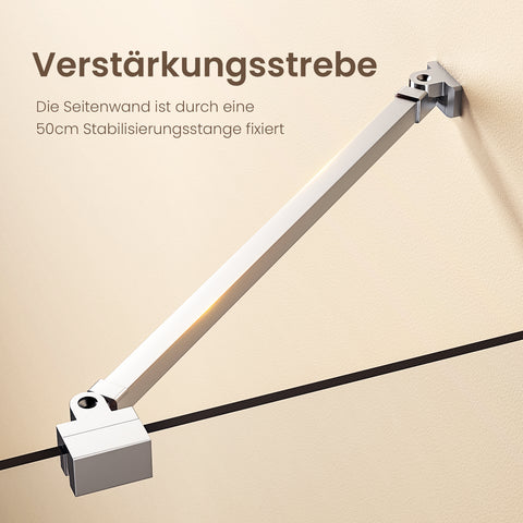 EMKE Eck-Duschkabine (mit Drehfalttür und Seitenwand)