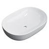 Ovales Aufsatzwaschbecken aus Keramik mit kratzfester Oberfläche