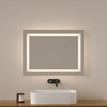Rechteckiger LED-Badspiegel mit Anti‑Beschlagfunktion