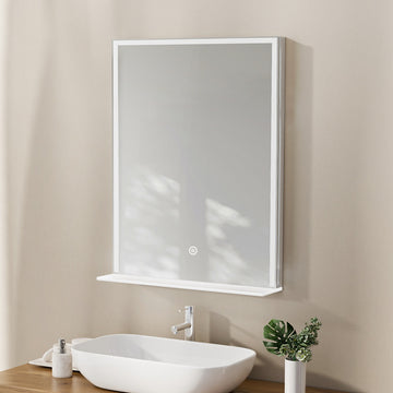 LED-Badspiegel mit Ablage & Anti‑Beschlagfunktion