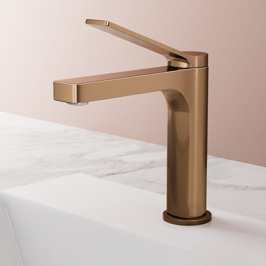 EMKE XF21 Wasserhahn Bad, Waschtischarmatur, Mischbatterie Küche, Waschbecken Armaturen, Rosengold