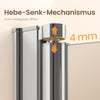 EMKE Duschkabine mit Schwingtüren (für den Einbau in Eck-Duschen, ergonomische Knopf-Griffe Höhe: 195 cm)
