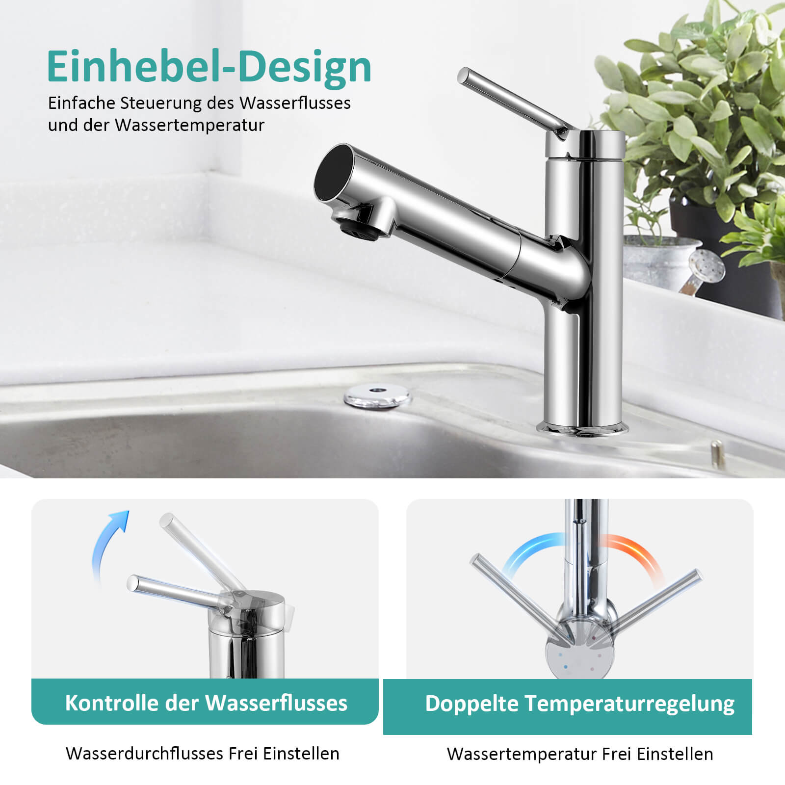 emke küchenarmatur f20kmt00cp einhebel design