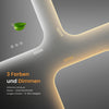 LED-Badezimmerspiegel mit 3 Lichtfarben & Memory-Funktion, rahmenloses Softcube-Design