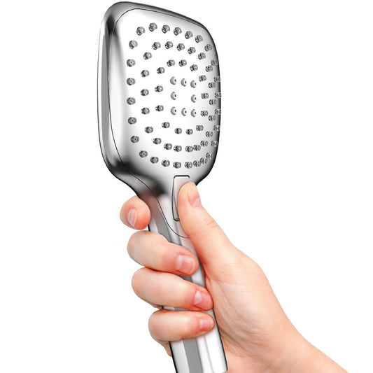 Handbrause mit 3 Strahlarten und Hochdruckfunktion – verchromt & leicht zu reinigen