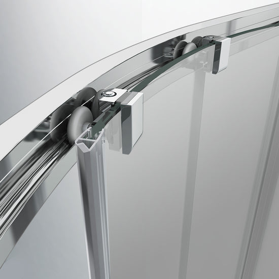 EMKE Runddusche mit Viertelkreis Schiebetür 195cm