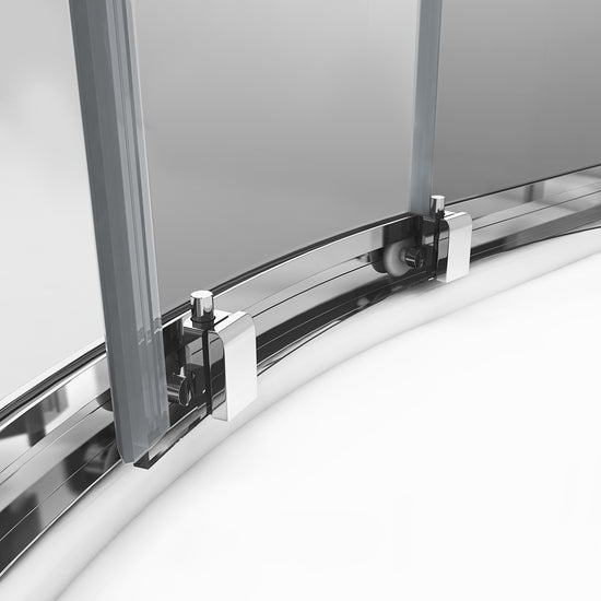 EMKE Runddusche mit Viertelkreis Schiebetür 195cm