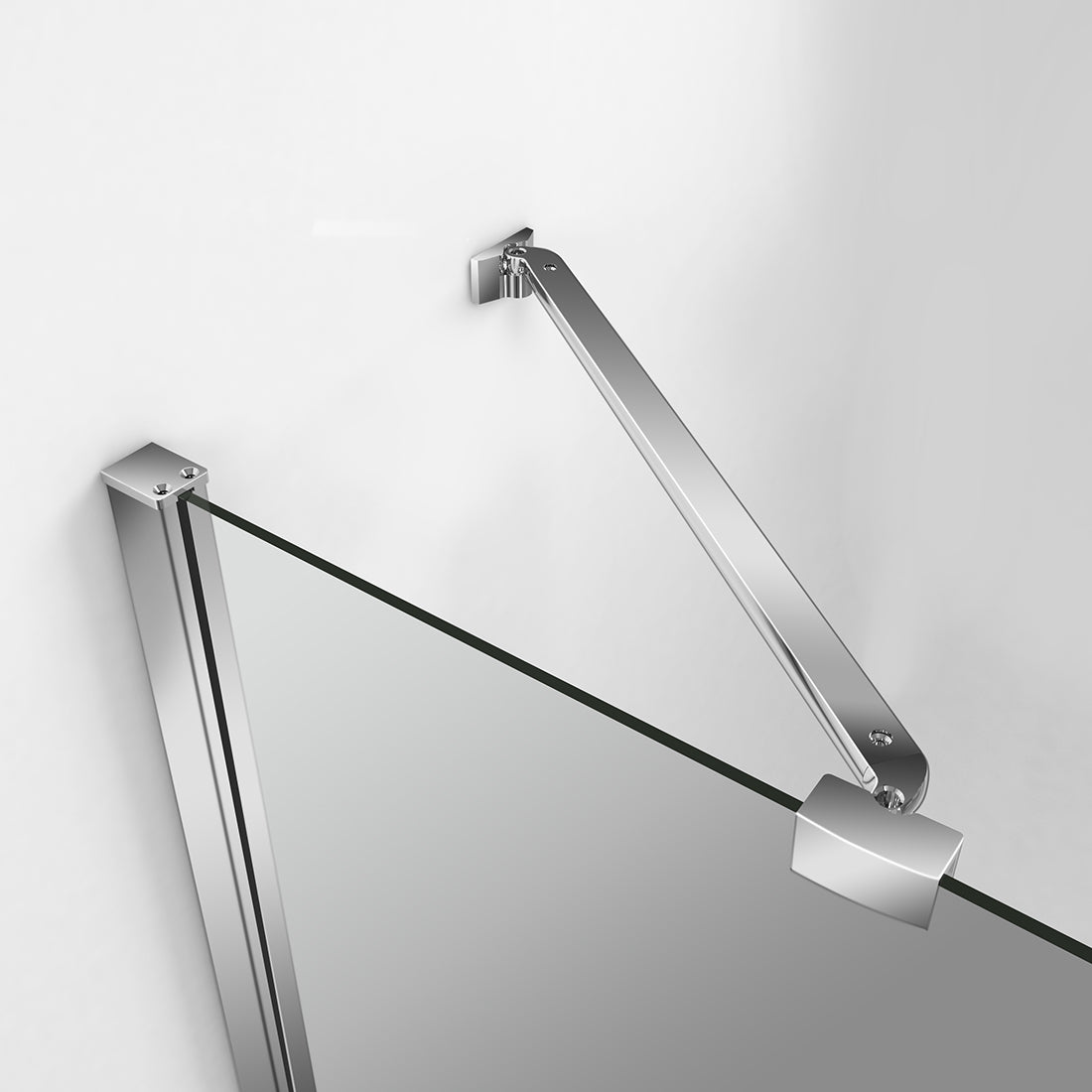 EMKE 6mm ESG-Sicherheitsglas Rahmenlos Eckeinstieg mit Beidseitiger Nano Beschichtung