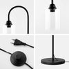 Stehlampe mit Glasschirm, Fußschalter & E27-Fassung