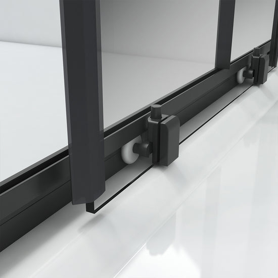 emke tscehb eckdusche pendeltuer schwarz detail