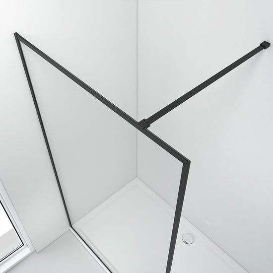 EMKE Walk In Dusche Glas mit 8mm Nano-Beschichtung ESG Klares Sicherheitsglas