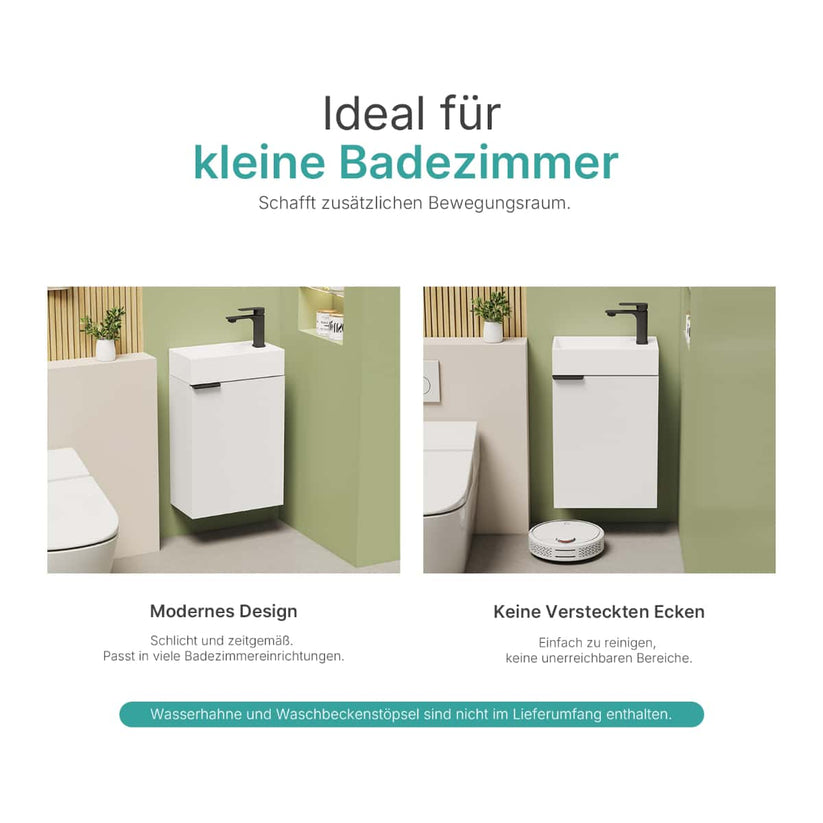 Rechteckiger Badezimmerschrank BV1 - Weiß - Bild 9