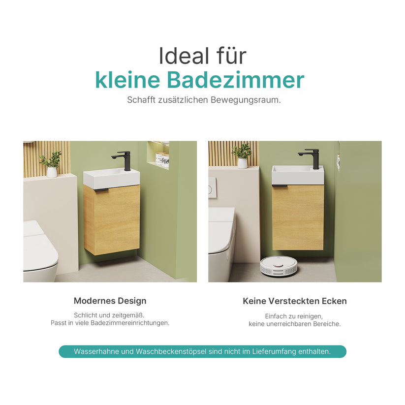 Rechteckiger Badezimmerschrank BV1 - Natur-Eiche - Bild 3
