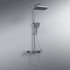 Duschsystem mit Thermostat, Regendusche & Glasablage