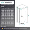 Moderne Duschkabine für den Eckeinbau mit Doppeltür