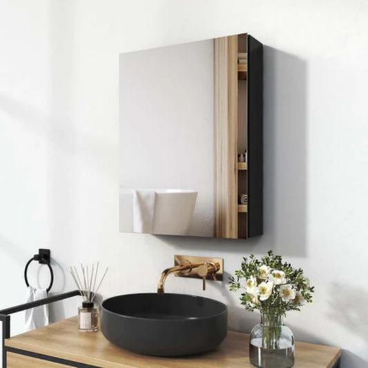 Bad-Spiegelschrank mit Soft-Close & kupferfreiem Spiegel, 50 × 65 cm