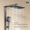 Duschsystem mit Thermostat, Regendusche & einstellbarem Wasserdurchfluss