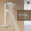 Duschsystem mit Thermostat, Regendusche & einstellbarem Wasserdurchfluss