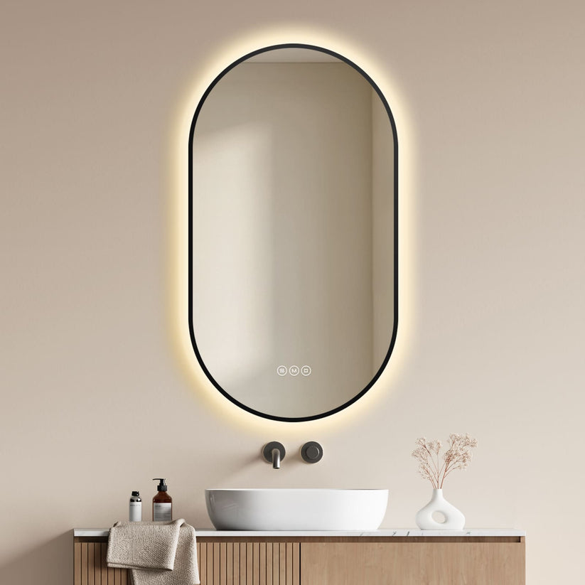 Badezimmerspiegel Glowrim LM37 - 50 × 90 × 2.5 cm / Schwarz - Bild 18