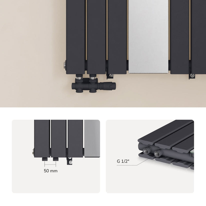 Heizkörper Mirror Flatrad MFR Vertikal - Anthrazit - Bild 16