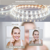 EMKE Smart Badspiegel mit Beleuchtung mit Touch, Warmweiß Kaltweiß Neutral , Anti Fog, Uhr,  60 x 80 cm