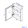 Bad-Spiegelschrank mit Soft-Close & kupferfreiem Spiegel, 50 × 65 cm