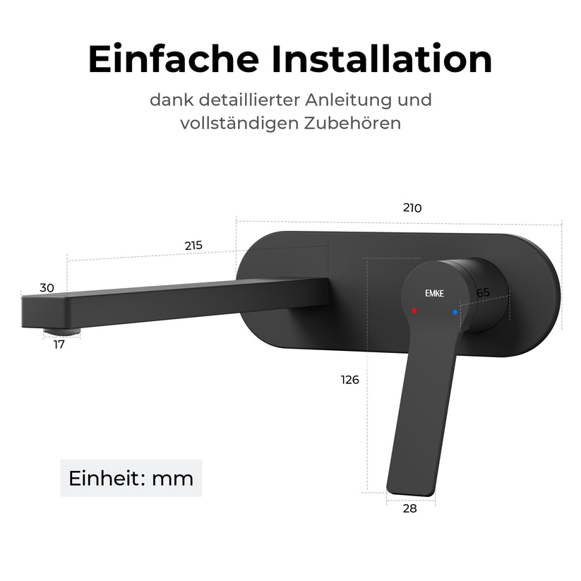 Einhebelmischer Wasserhahn XF22 - Schwarz matt - Bild 9