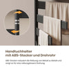 Elektro-Handtuchheizkörper PFR, 180° schwenkbar, mit Ablage, Digitalanzeige und App-Steuerung