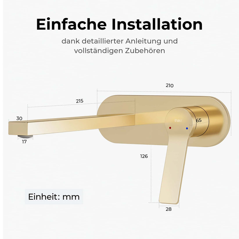 Einhebelmischer Wasserhahn XF22 - Champagnergold - Bild 18