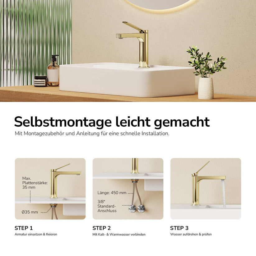 Wasserhahn Arcspout XF21 Kurz - Champagnergold - Bild 8