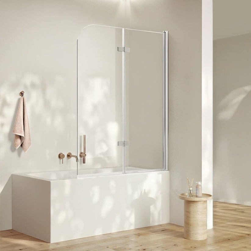 Badewannen-Duschwand mit Absenkautomatik – FBSS - Chrom / 120 x 140 cm - Bild 9