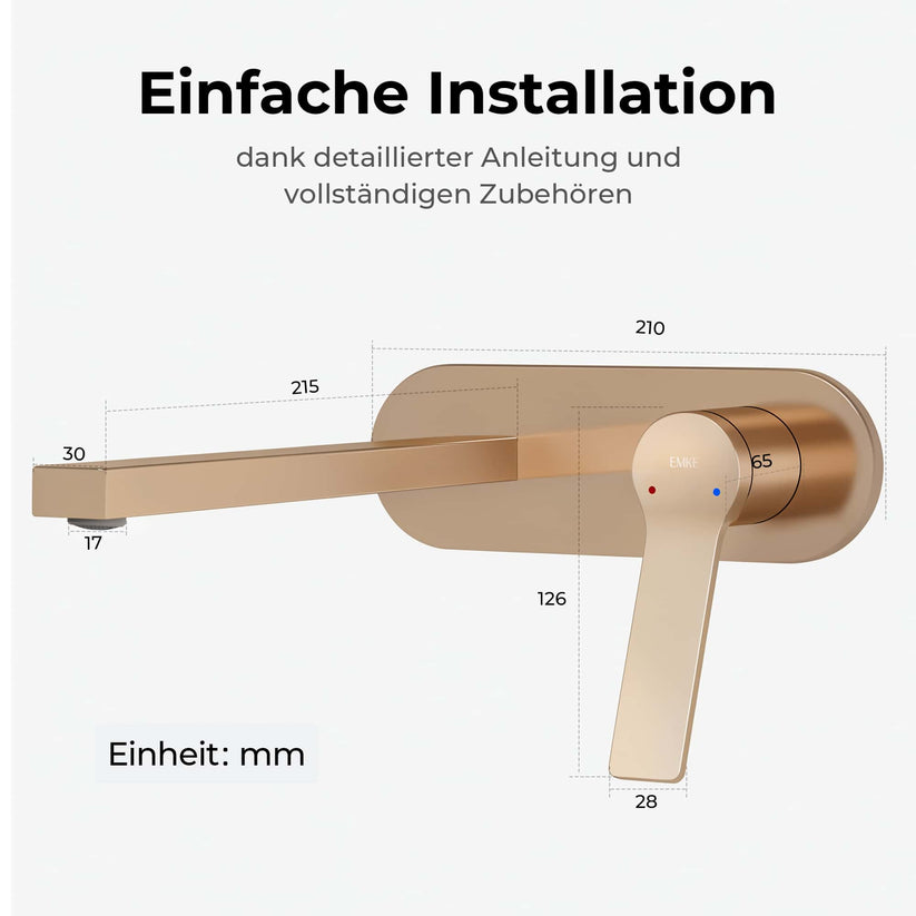 Einhebelmischer Wasserhahn XF22 - Roségold - Bild 21