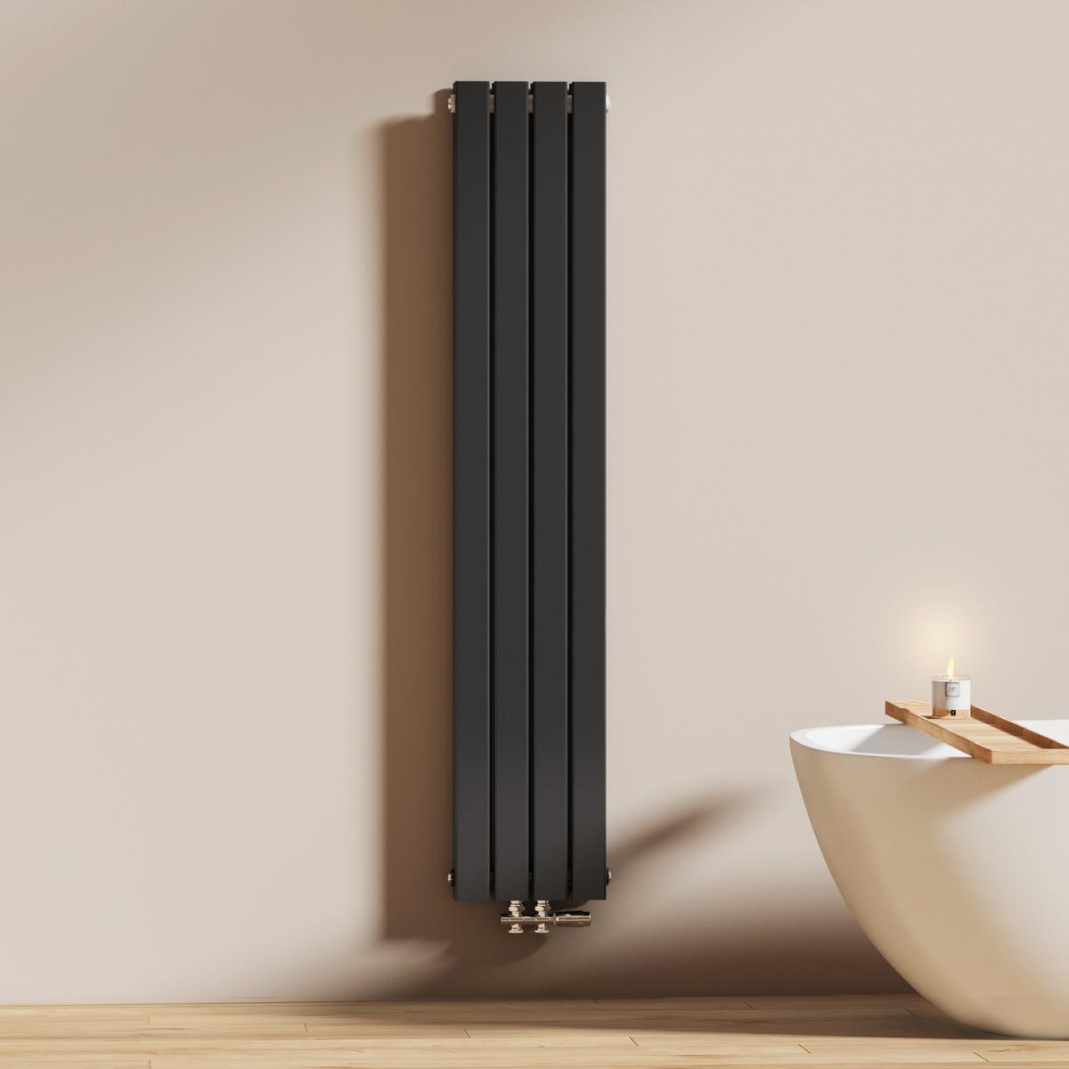 EMKE Heizkörper für Badezimmer und Wohnzimmer, einlagig/doppellagig, Breite (30 cm), Anthrazit/Weiß/Schwarz matt