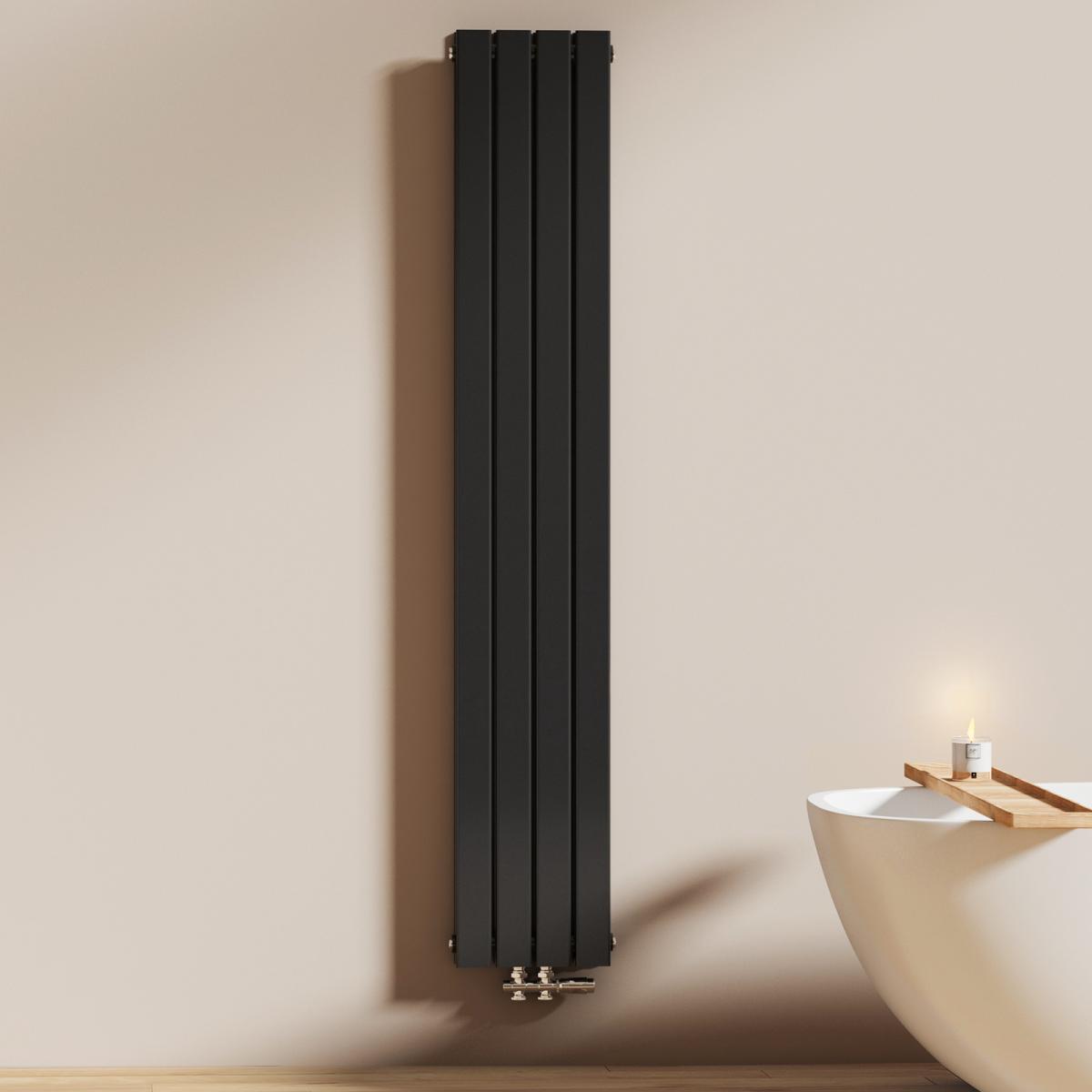 EMKE Heizkörper für Badezimmer und Wohnzimmer, einlagig/doppellagig, Breite (30 cm), Anthrazit/Weiß/Schwarz matt