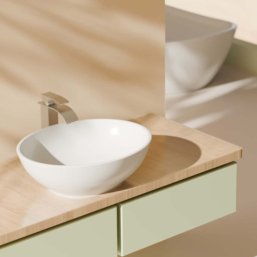 Aufsatzwaschtisch Bovelari CB05 - Weiß / 40 x 33 x 14.5 cm - Bild 9
